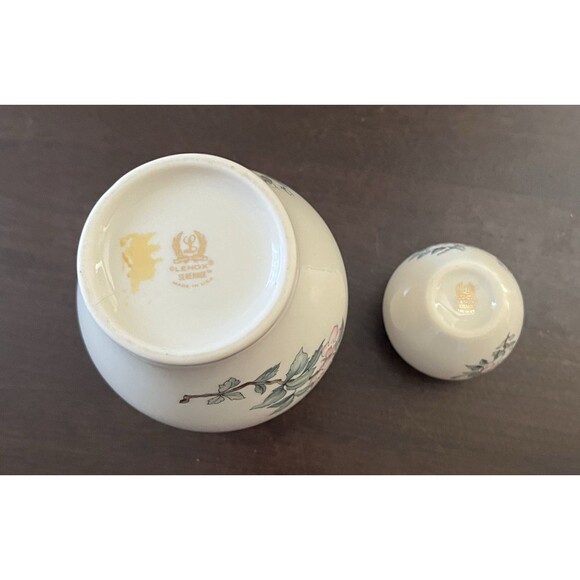 Lenox “Serenade” Bird Floral Motif Gold Trim Vases Made in USA 5.5” & 2.5" Lot - Picture 7 of 7